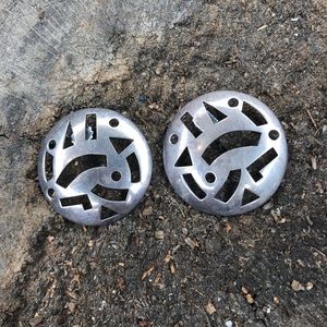 Zima vintage sterling earring round pierced